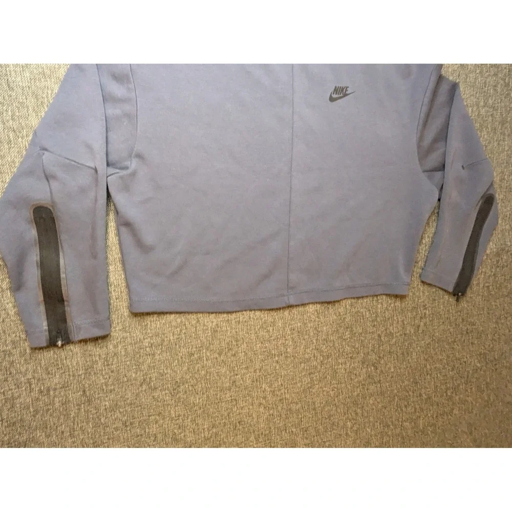 Nike Women's Small Blue Pull Over Sweatshirt Athletic‎ Long Sleeve crop Pockets